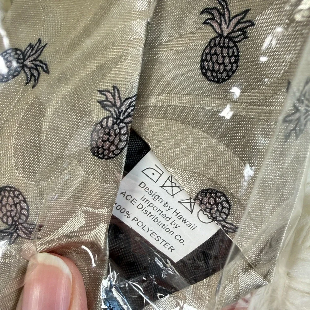 Hilo Hattie Tropical‎ Hawaii Mens Palm Tree Pineapple Hibiscus Necktie Handmade